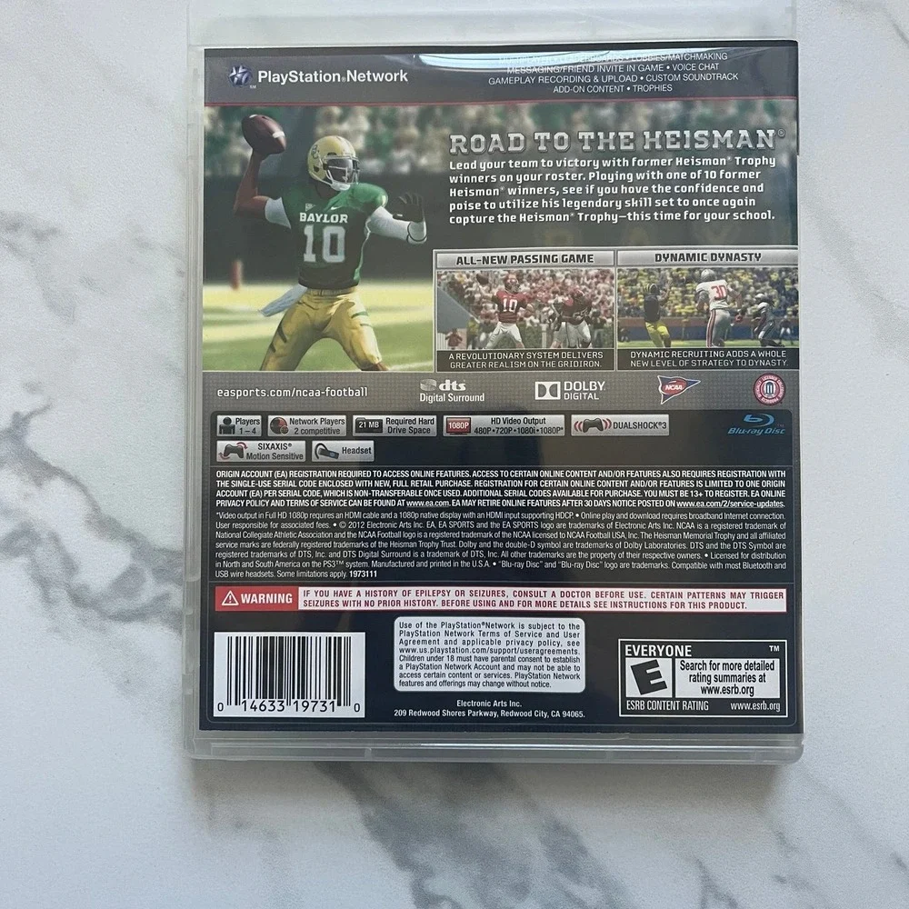 Playstation 3 PS3 NCAA 13 working condition video game